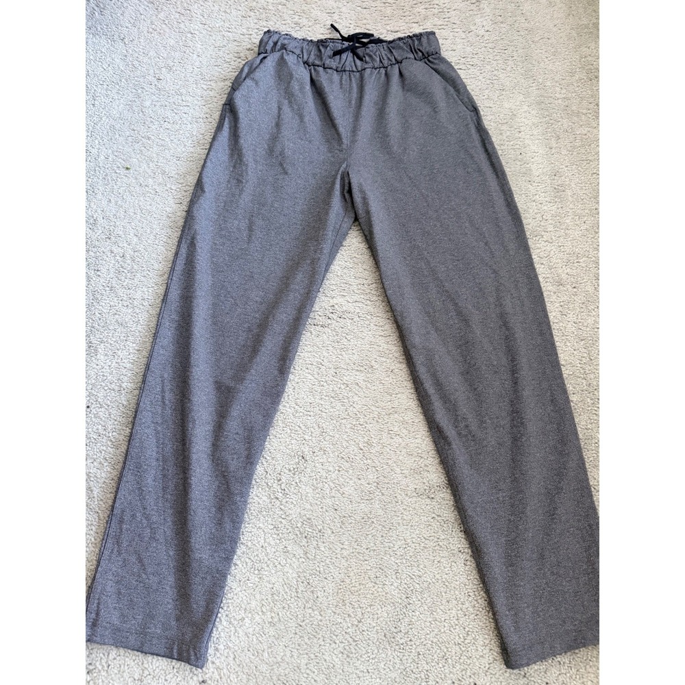 Lululemon On the Fly Pant 7/8 Heathered Grey Luxtreme Drawstring Joggers Size 6